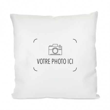 Housse coussin carré blanc personnalisé