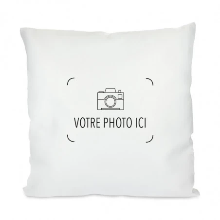 Housse coussin carré blanc personnalisé