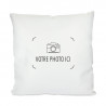 Housse coussin carré blanc personnalisé