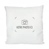 Housse coussin carré blanc personnalisé