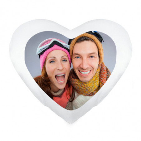 Coussin cœur personnalisé photo Coussin cœur personnalisé photo