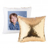 Coussin brillant doré personnalisé