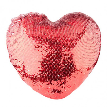 Coussin coeur sequin rouge Coussin coeur sequin rouge