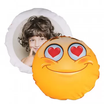 Coussin smiley rond photo