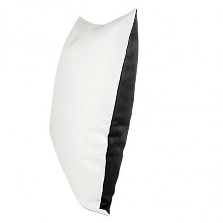 Coussin blanc/noir