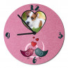 Horloge ronde personnalisée pour les amoureux