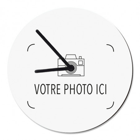 Horloge ronde photo pour les amoureux