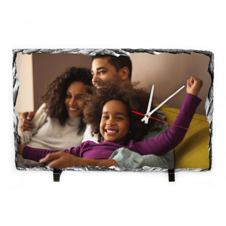 Horloge en ardoise imprimée avec une photo Horloge en ardoise imprimée avec une photo