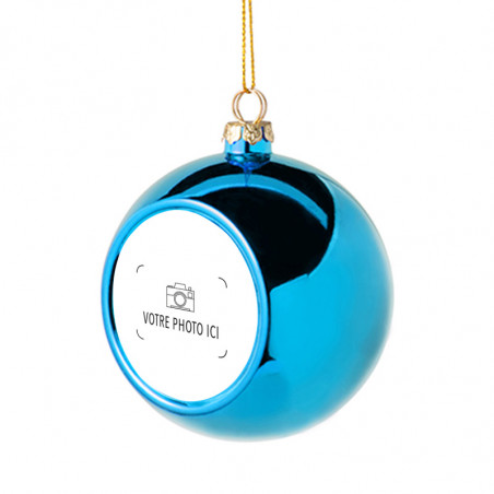 boule sapin noel bleu