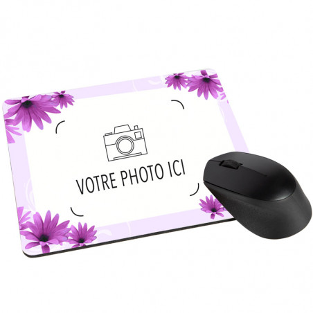 Tapis souris avec fleur photo