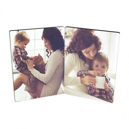 Cadre double avec photo imprimée Cadre double avec photo imprimée