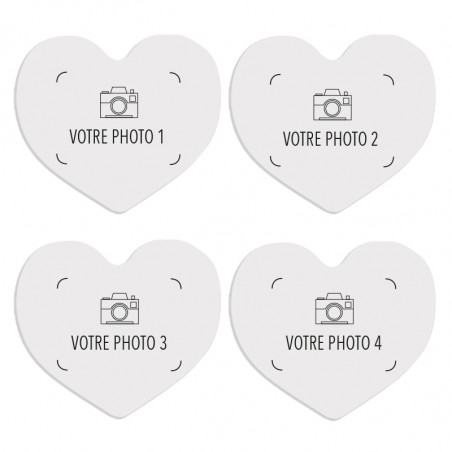 Lot 4 magnets cœur Lot 4 magnets cœur