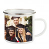 Mug blanc en email personnalisé