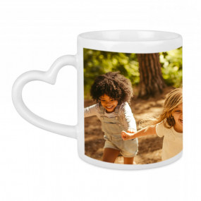 Mug magique noir pour sublimation anse coeur