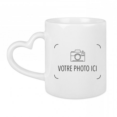 Mug anse cœur personnalisé Mug anse cœur personnalisé