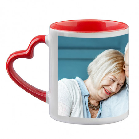 Mug anse coeur rouge photo Mug anse coeur rouge photo