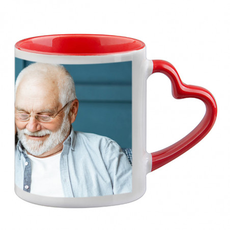 Mug anse cœur rouge Mug anse cœur rouge