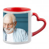 Mug anse cœur rouge