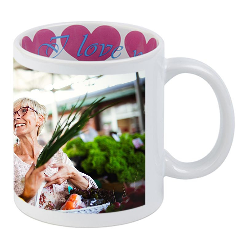 Mug personnalisé intérieur cœur