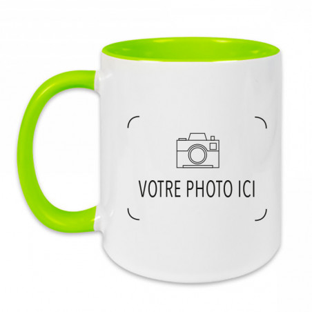 Mug coloré vert clair personnalisé Mug coloré vert clair personnalisé