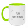 Mug coloré vert clair personnalisé