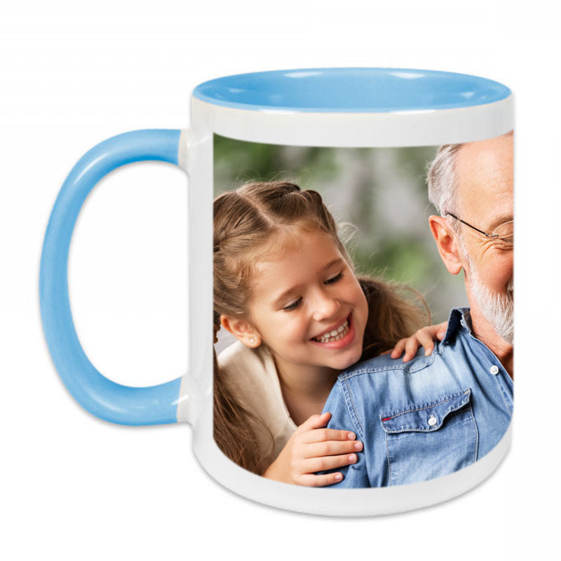 Mug bleu clair à personnaliser