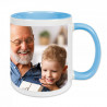 Mug bleu clair personnalisé