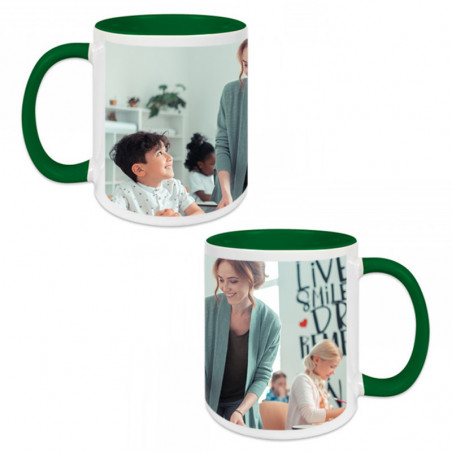 Tasse verte personnalisable