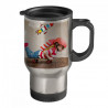 Mug thermos argenté personnalisable