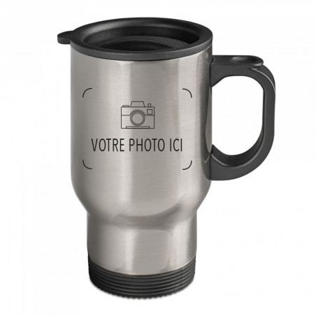 Mug thermos argenté photo