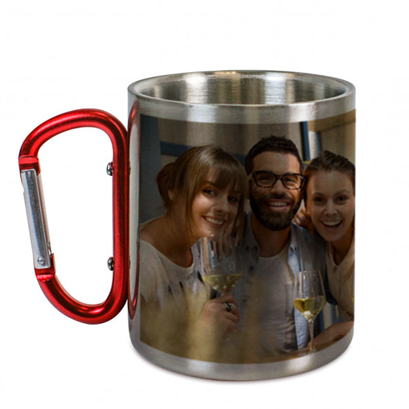 Tasse inox rouge customise