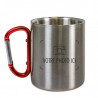 Tasse inox rouge personnalisé