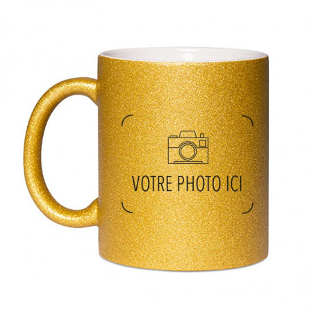 Mug photo couleur or Mug photo couleur or