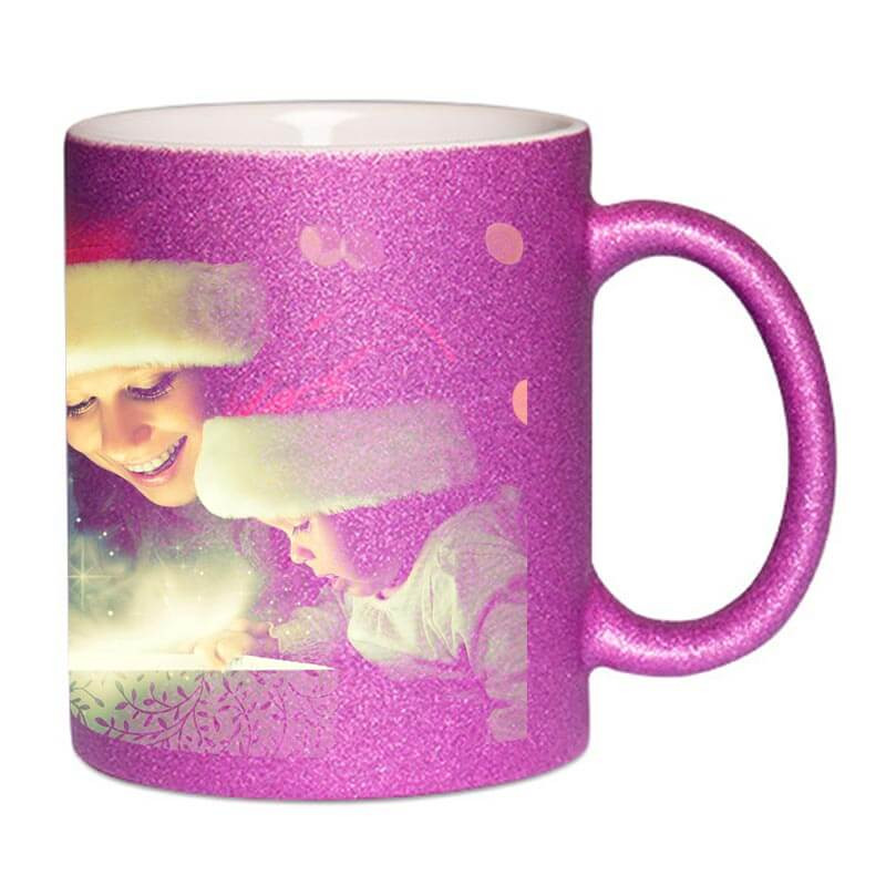 Mug rouge brillant personnalisé