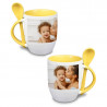 Tasse jaune cuillère photo