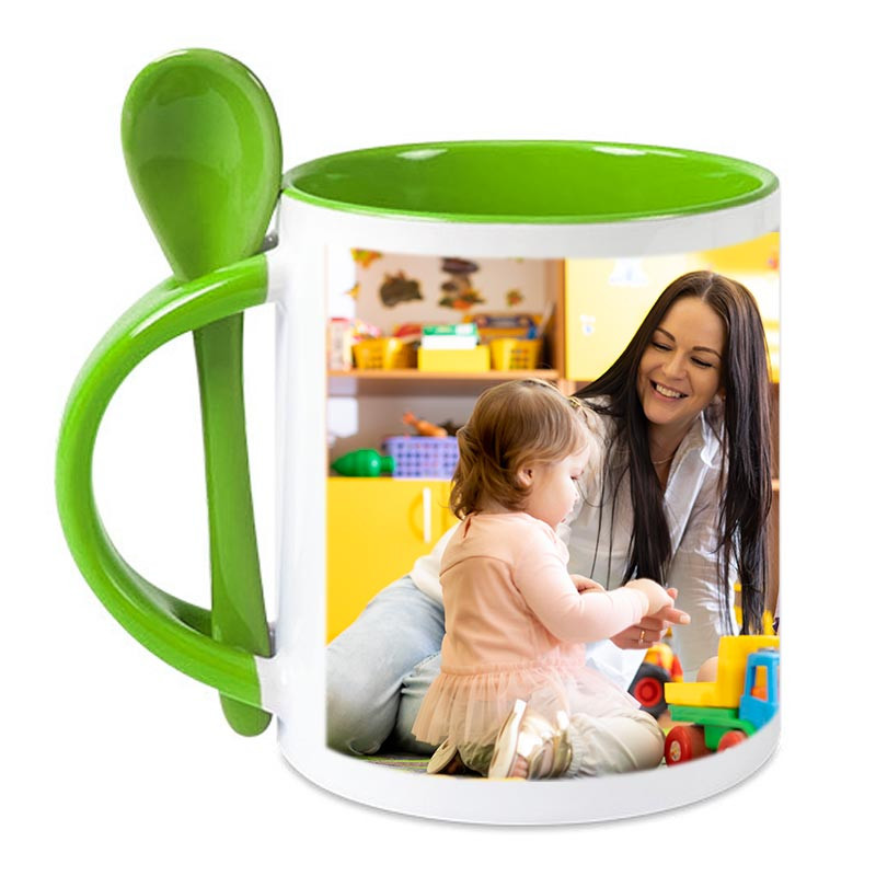 Mug cuillère vert photo