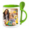 Mug cuillère vert personnalisable