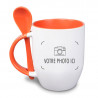 Mug orange cuillère photo