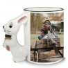 Tasse original anse lapin à personnaliser