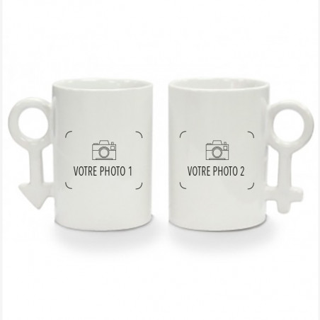 Mug duo couple personnalisé