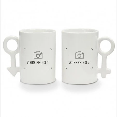 Mug duo couple personnalisé