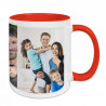 Mug pele mele rouge personnalisé