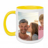 Mug jaune avec pele mele photos