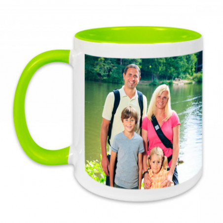 Mug  pele mele de photos vert