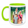 Mug  pele mele de photos vert