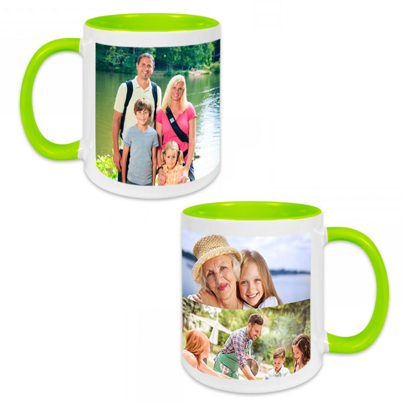 Mug  pele mele photos vert