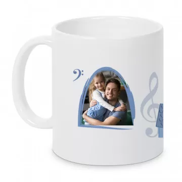 Mug photo blanc motif maison original