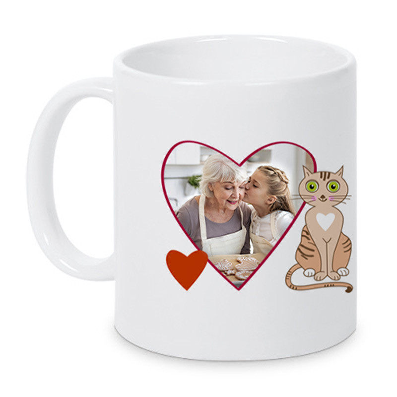 Mug photo Love chat personnalisé