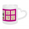 Mug coeur motif rose photo