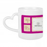 Mug coeur motif rose